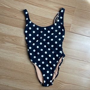 J. Crew polka dot one piece swimsuit scoop back